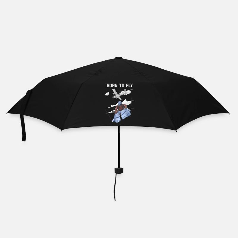 Born To Fly Funny Jumping - Umbrella (small) - black