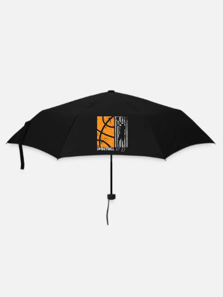 Basketball Basketballer - Regenschirm (klein) - Schwarz
