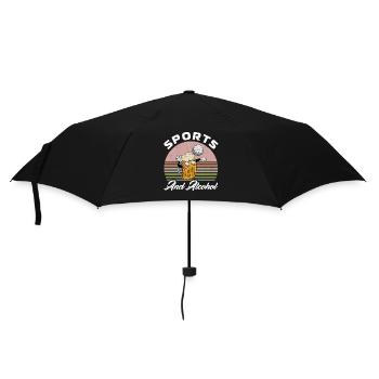 Volleyball Bier Biertrinker Volleyballtrainer - Regenschirm (klein) - Schwarz - Vorne