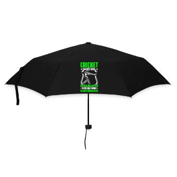 Cricket Ist Das Spiel, Das Nie Alt Wird - Regenschirm (klein) - Schwarz - Vorne