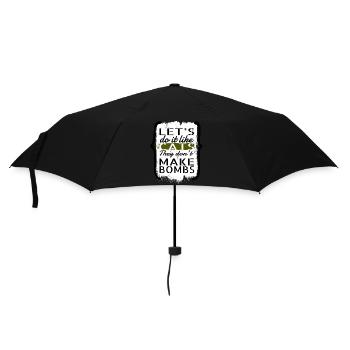 birthday present idea happy peace birthday family - Regenschirm (klein) - Schwarz - Vorne