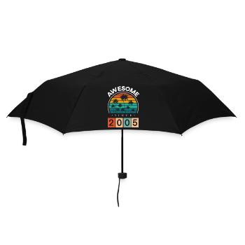 2005 Born Birthday Year of birth vintage - Umbrella (small) - black - Front