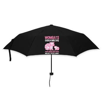 Wombat - Regenschirm (klein) - Schwarz - Vorne