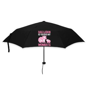 Wombat - Regenschirm (klein) - Schwarz - Vorne