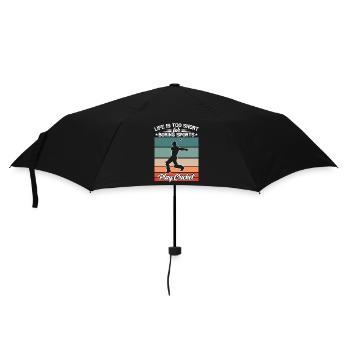 Das Leben Ist Zu Kurz Für Langweiligen - Regenschirm (klein) - Schwarz - Vorne