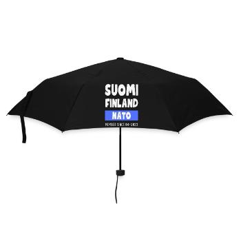Finnland Finnland NATO - Mitglied 04-2023 - Regenschirm (klein) - Schwarz - Vorne