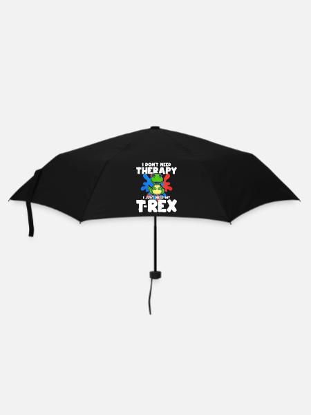 T-Rex - Regenschirm (klein) - Schwarz