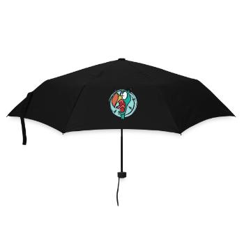 crazy dodo bird from Mauritius - Umbrella (small) - black - Front