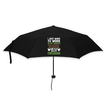 Ich möchte nur in meinem Garten arbeiten und mit - Regenschirm (klein) - Schwarz - Vorne