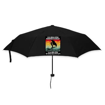 Ich Bin Ein Wingsurfer - Regenschirm (klein) - Schwarz - Vorne