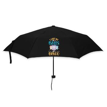 Jeu de cartes de bingo Grand-mère Joueur de bingo Cartes de bingo - Parapluie standard - noir - Devant