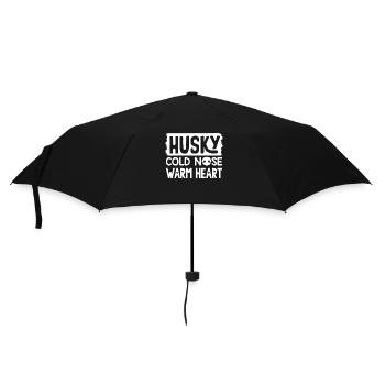 Sibirischer Husky - Regenschirm (klein) - Schwarz - Vorne