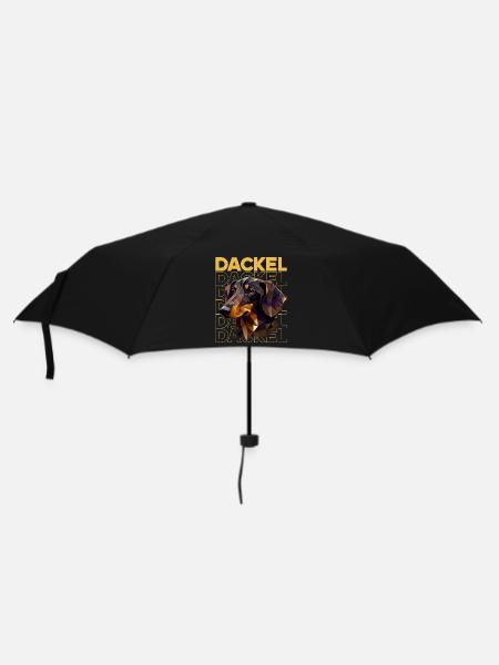 Rauhaardackel Dachshund Hund Hunde Welpe Dackel - Regenschirm (klein) - Schwarz