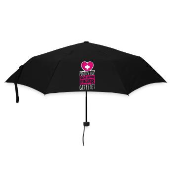 Schlager Party Outfit Kostüm - Regenschirm (klein) - Schwarz - Vorne
