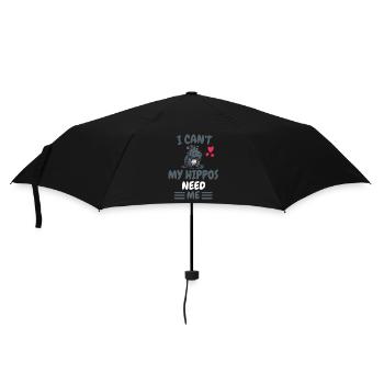 I can't Africa Animal Hippo Gift Hippo Hippo - Umbrella (small) - black - Front