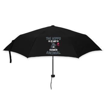 Favorite Animal Africa Zoo Animal Gift Hippo - Umbrella (small) - black - Front