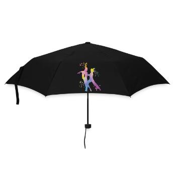 Latin Dancing Couple Watercolor Dancer - Umbrella (small) - black - Front