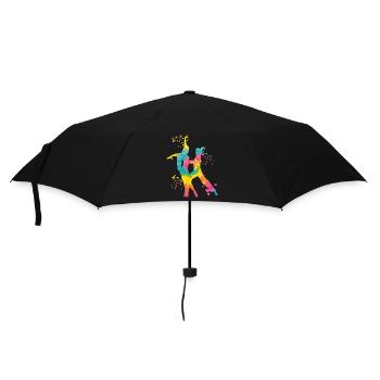 Danseur d’aquarelle de couple de danse latine - Parapluie standard - noir - Devant