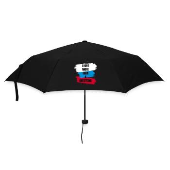 J’ai plus de 4 questions vintage texte simple - Parapluie standard - noir - Devant