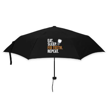 Eat Sleep Fix Teeth Repeat Dental Laboratory Dental Technician - Umbrella (small) - black - Front