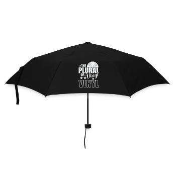 The Plural of Vinyl is VINYL Record - Umbrella (small) - black - Front
