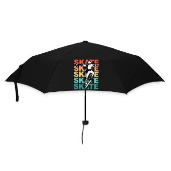 Skateboarding Cool Skater Boy Bunt - Regenschirm (klein) - Schwarz - Vorne
