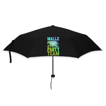 Malle Party Team - Regenschirm (klein) - Schwarz - Vorne