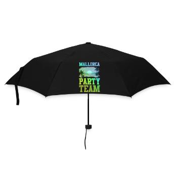 Mallorca Party Team - Regenschirm (klein) - Schwarz - Vorne