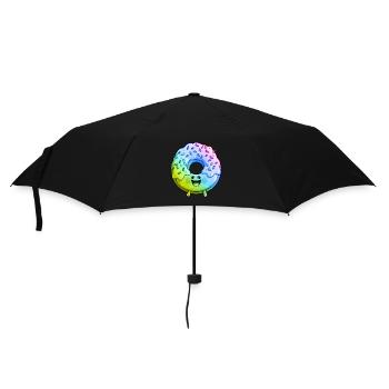Donut Comic Coloré - Parapluie standard - noir - Devant