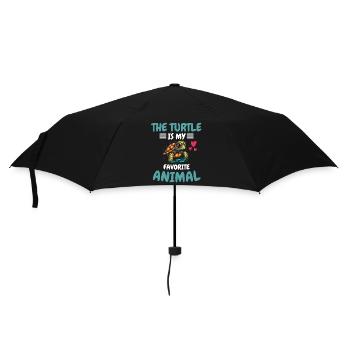 Lieblingstier Meerestier Geschenk Schildkröte - Regenschirm (klein) - Schwarz - Vorne