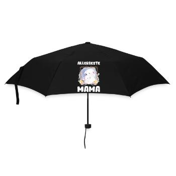 Allerbeste Mama Frauen Mutti Geschenk Muttertag - Regenschirm (klein) - Schwarz - Vorne
