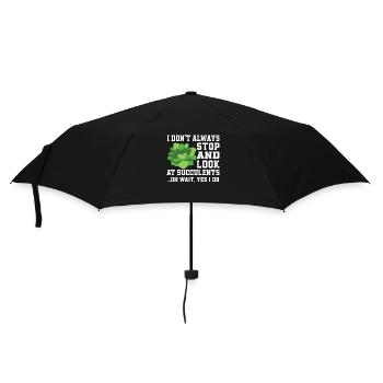 Funny Succulent Saying Love Botany - Umbrella (small) - black - Front