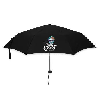 Team Bride Wedding Skeleton - Umbrella (small) - black - Front