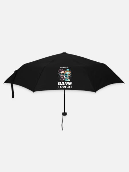 Hochzeitspaar Game Over Brautpaar Jga - Regenschirm (klein) - Schwarz