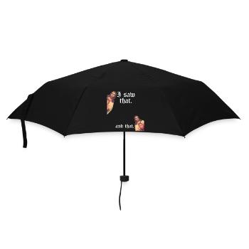 Funny God Christian Quote I Jesus Meme I Saw That - Umbrella (small) - black - Front