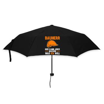 Bauherr - Regenschirm (klein) - Schwarz - Vorne