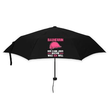 Bauherrin - Regenschirm (klein) - Schwarz - Vorne