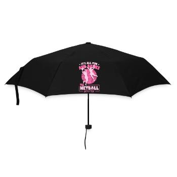 Funny Netball Player - Umbrella (small) - black - Front