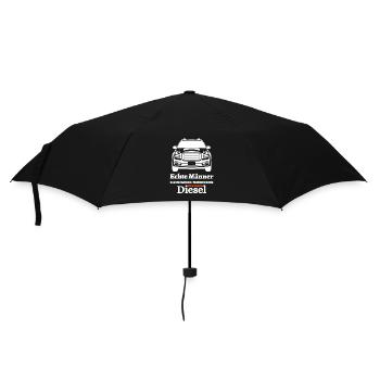 Echte Männer Essen Fleisch Trinken Bier ... - Regenschirm (klein) - Schwarz - Vorne
