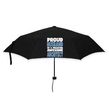 Proud wife of a damn good architect - Umbrella (small) - black - Front