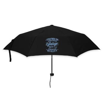 Vintage 1973 Geburtstag Sprüche "Limitierte - Regenschirm (klein) - Schwarz - Vorne