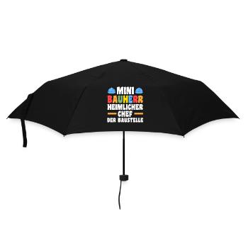Bauherr - Regenschirm (klein) - Schwarz - Vorne