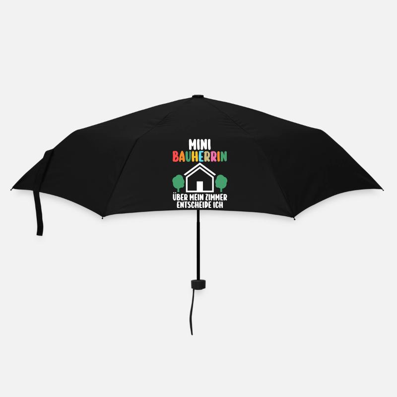 Bauherrin - Regenschirm (klein) - Schwarz