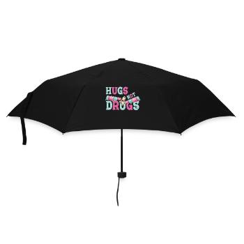 Hugs instead of drugs - Umbrella (small) - black - Front