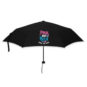 Rosa Oder Blau Denken Oder Zwinkern - Regenschirm (klein) - Schwarz - Vorne