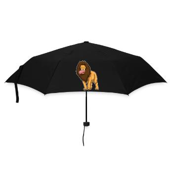 Löwe Fleisch - Regenschirm (klein) - Schwarz - Vorne