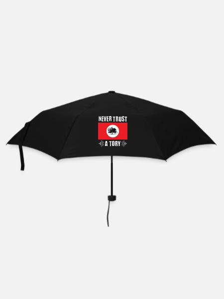 Never trust a Tory, never vote Tory, never vote co - Umbrella (small) - black
