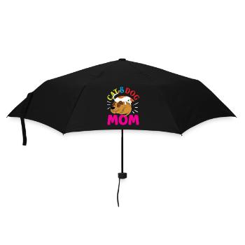 Cat And Dog Mom Girl Cat Lover Dogs - Umbrella (small) - black - Front