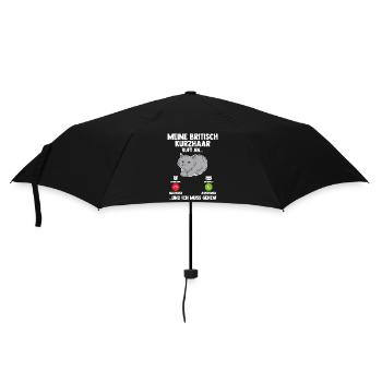 Britisch Kurzhaar Katze - Regenschirm (klein) - Schwarz - Vorne