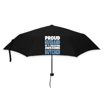 Fière épouse d’un sacré bon boucher - Parapluie standard - noir - Devant
